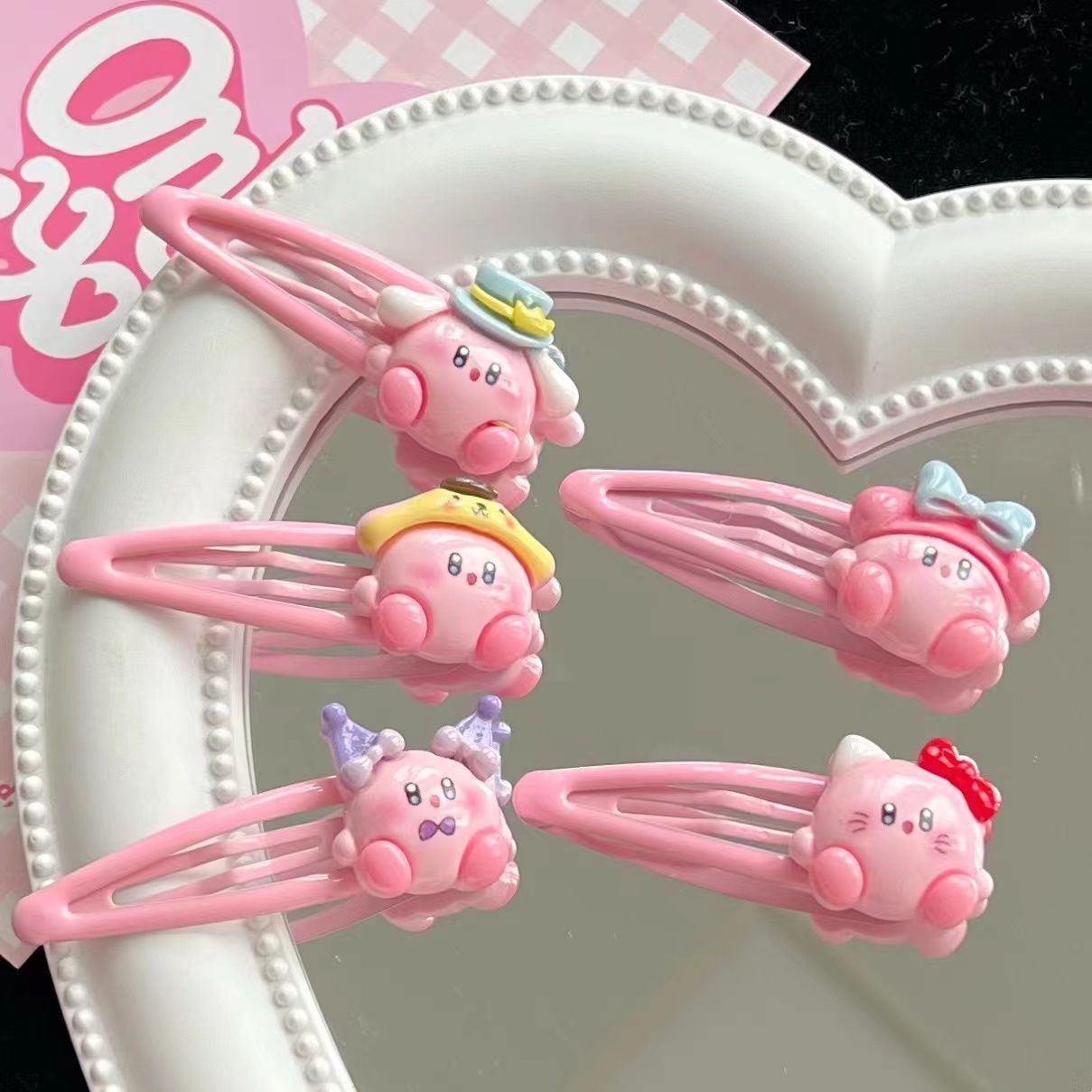 Hair Bundles - 1~10pcs Cute Kirby BB Hair Clip