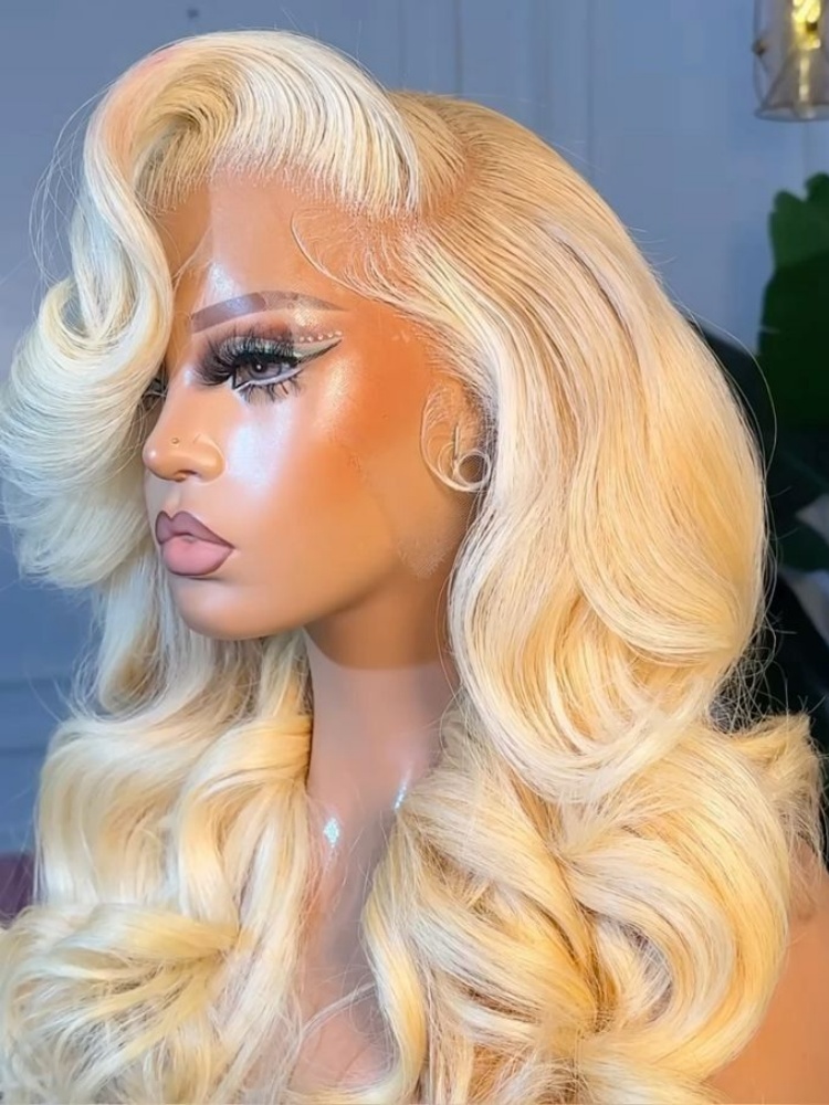 613 Blonde Body Wave Lace Front Wig - Honey Blonde 613 Body Wave Human