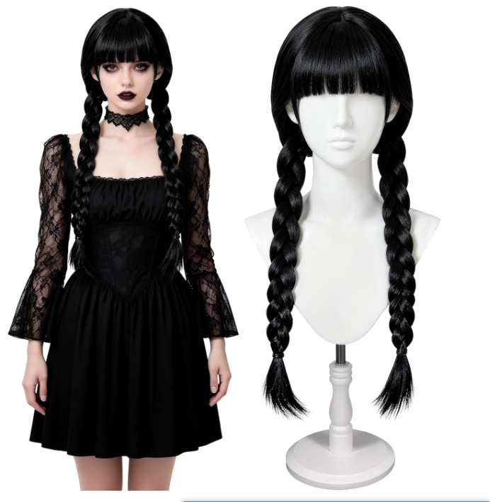 Synthetic Braided Wigs For Black Women - Long Gothic Cosplay Wigs Women Long