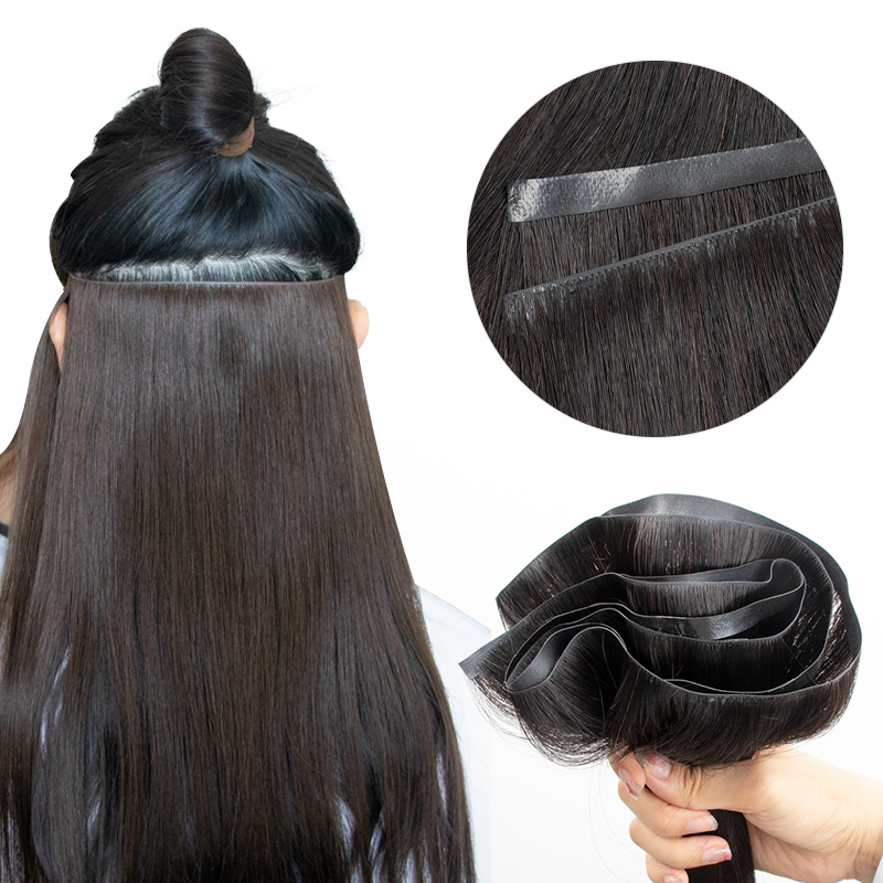 Invisible Tape In Extensions Real Hair - Invisible Long Tape PU Weft Human