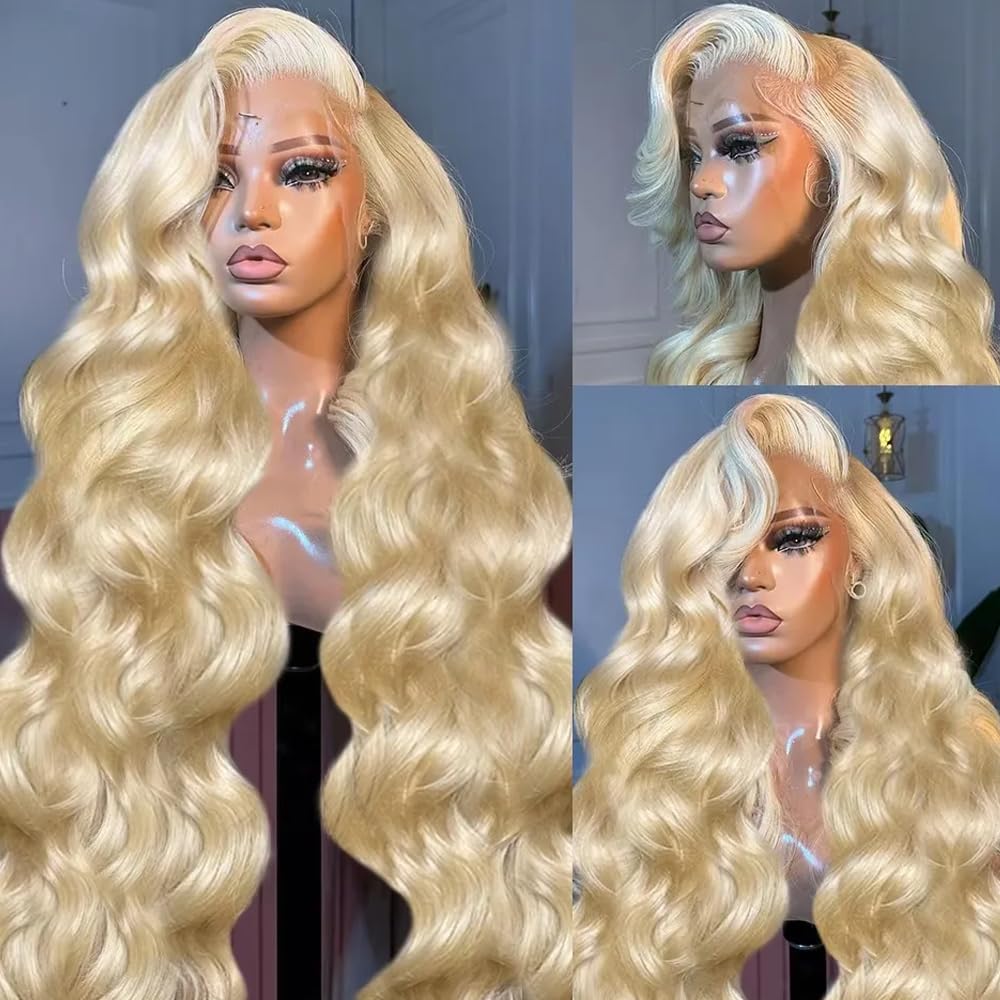 613 Blonde Body Wave Lace Front Wig - #613 Human Hair Wigs Body Wave