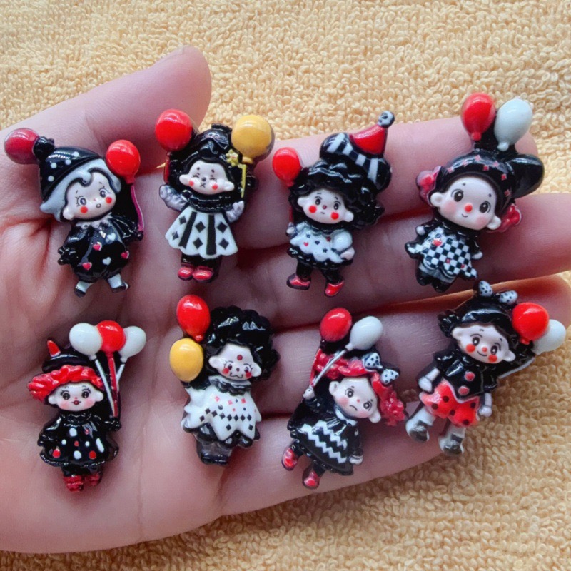 Hair Clips - 12pcs Joker Balloon Children's Fun Handmade