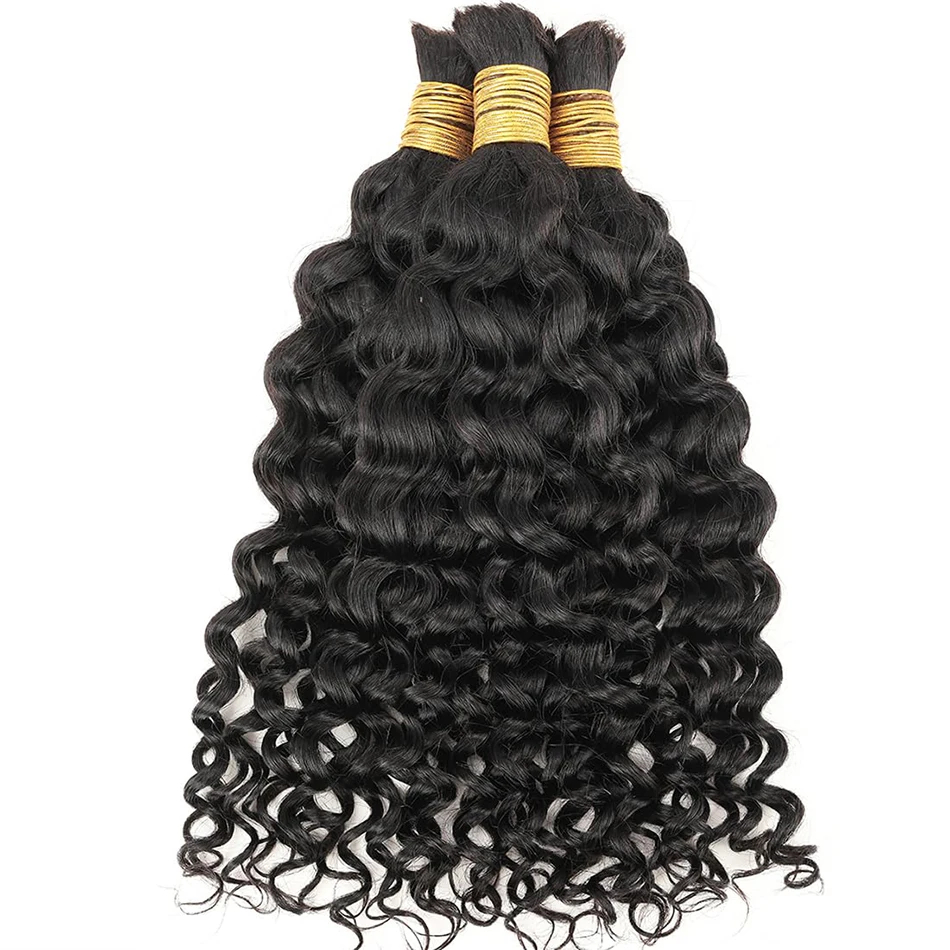 Water Wave Human Braiding Hair - Water Wave Bulk Human Hair For Braiding review and price