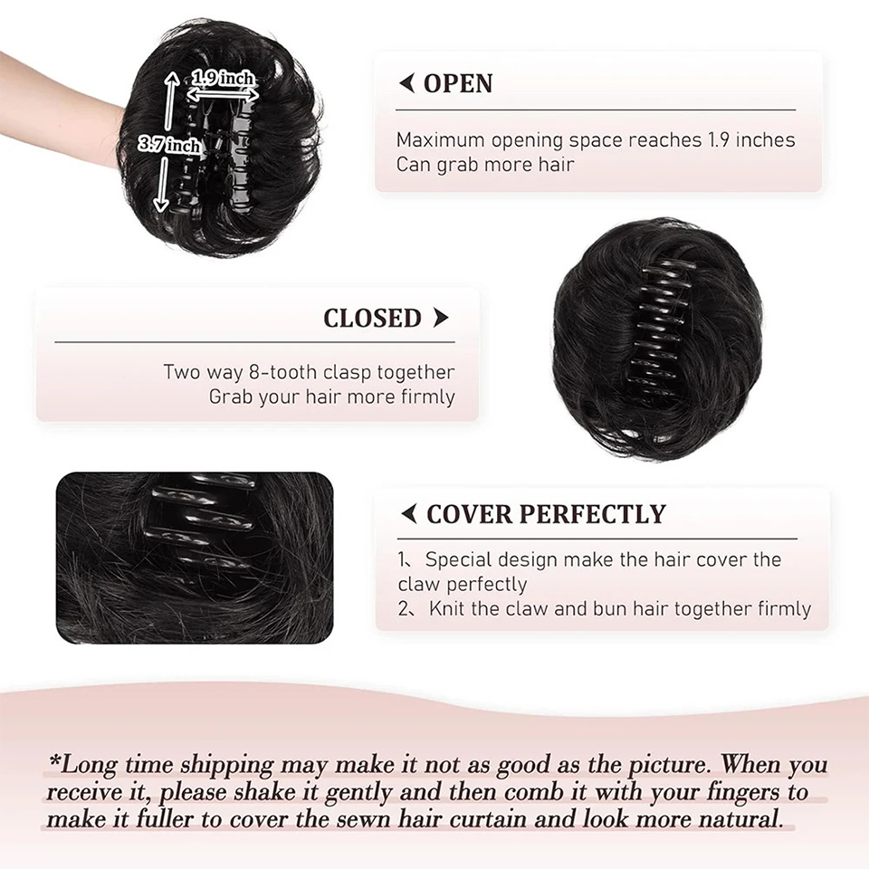 EAST Synthetic Chignon Messy B - Claw Clip Messy Bun Hair Piece review and price