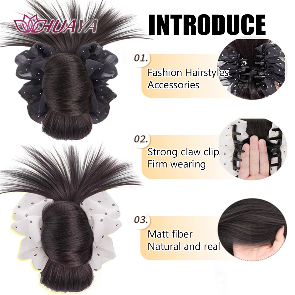 Synthetic Claw Clip Ponytail E - Claw Clip Messy Bun Hair Piece review and price