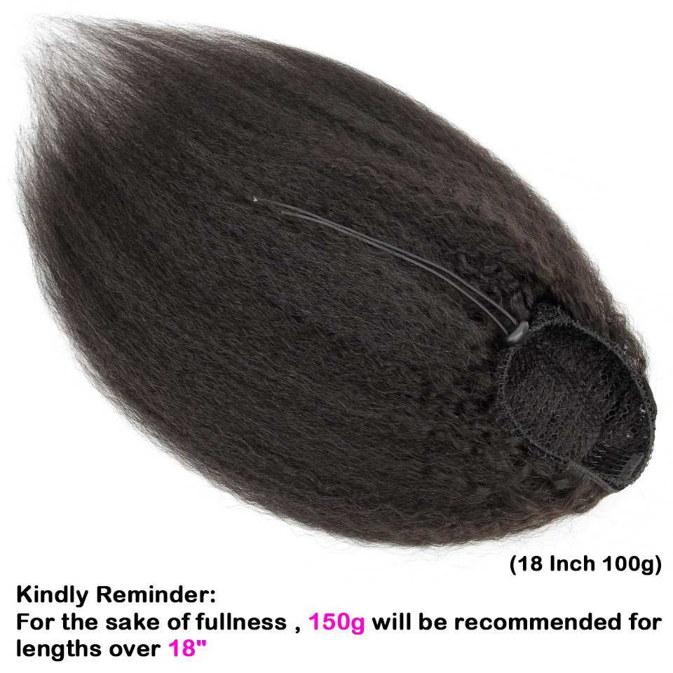 [Yvonne] Kinky Straight Drawst - Seamless Clip In Hair Extensions Human Hair review and price