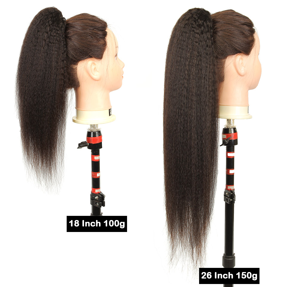 [Yvonne] Kinky Straight Drawst - Seamless Clip In Hair Extensions Human Hair review and price