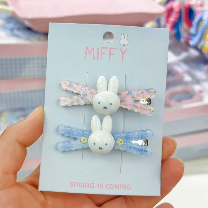 New Miffy rabbit bangs clip si - Hair Bundles review and price