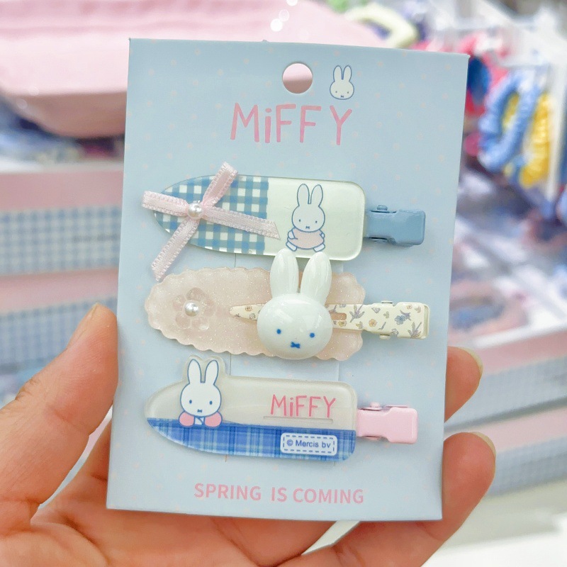 New Miffy rabbit bangs clip si - Hair Bundles review and price