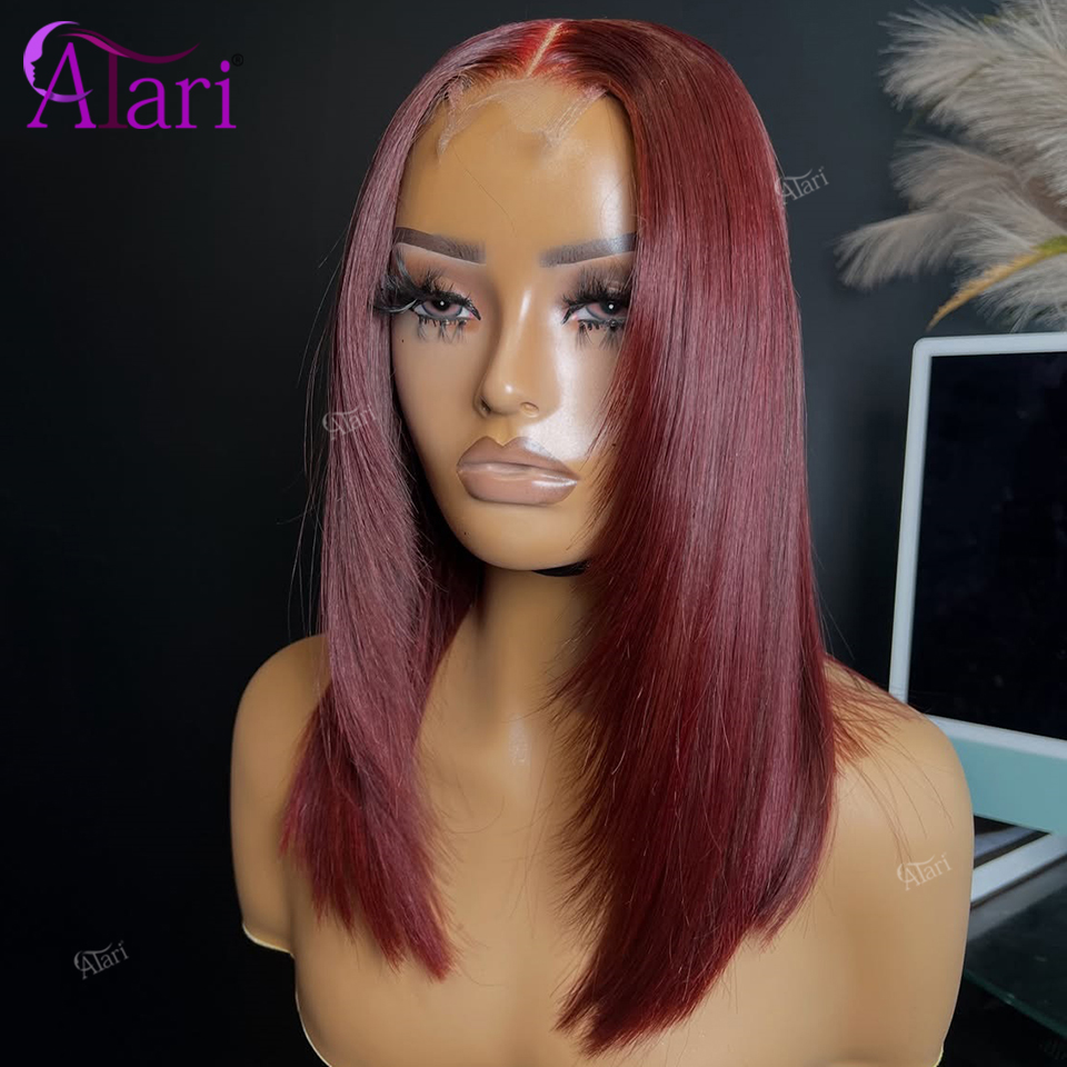 99J Burgundy Upgrade 13x4 Full - Pre Parted 13X4 Lace Front Bob Wig review and price