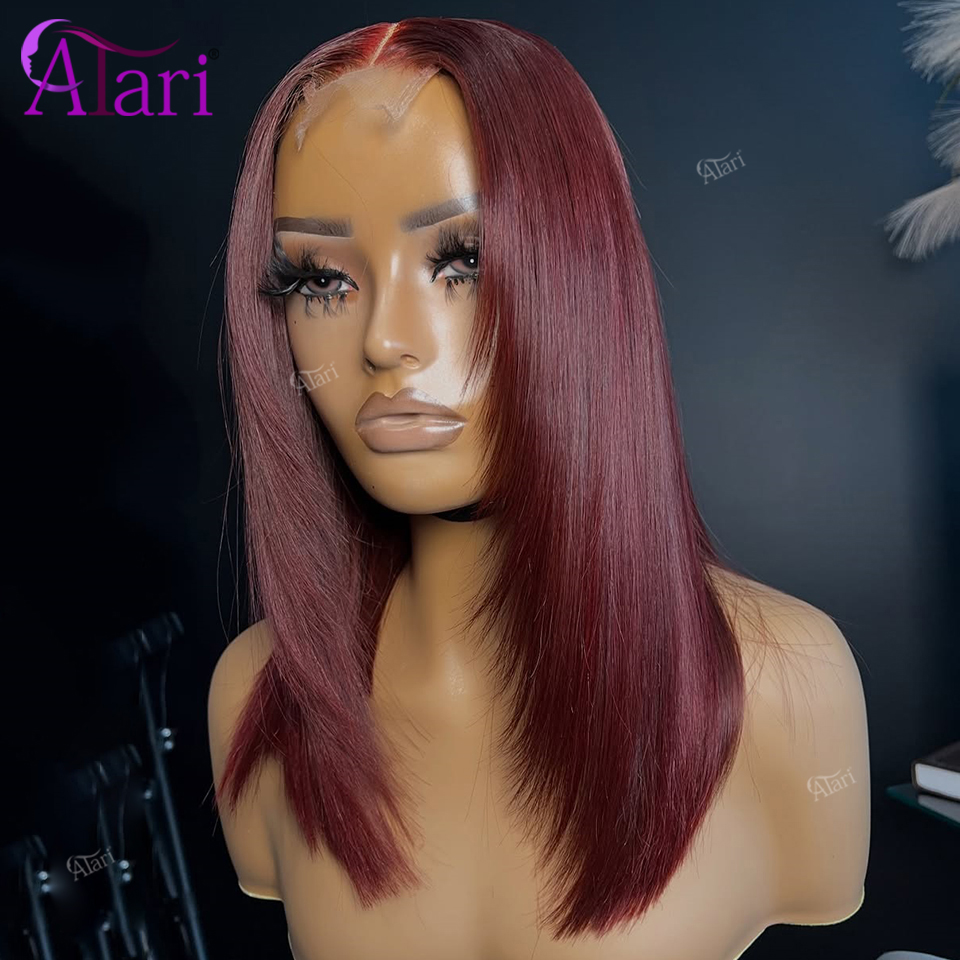 99J Burgundy Upgrade 13x4 Full - Pre Parted 13X4 Lace Front Bob Wig review and price