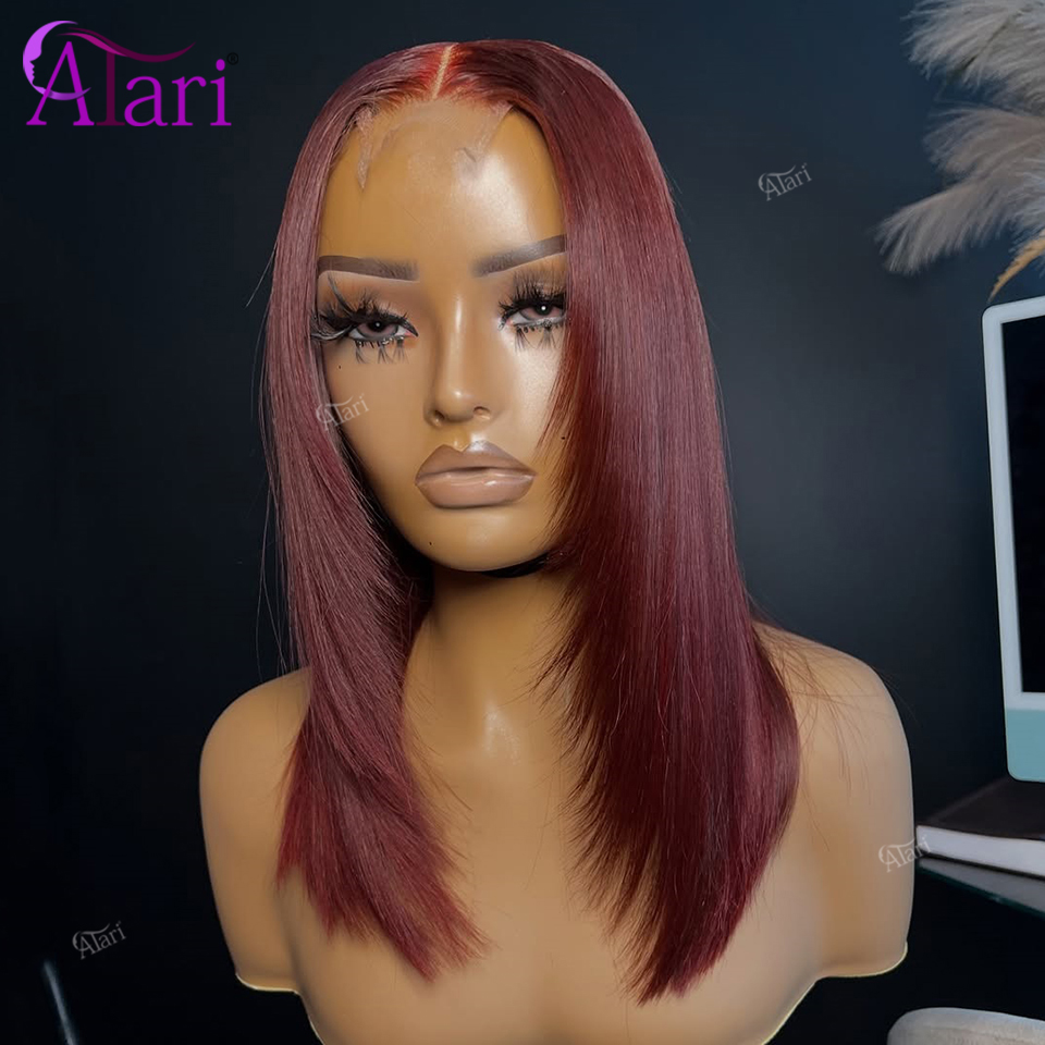 99J Burgundy Upgrade 13x4 Full - Pre Parted 13X4 Lace Front Bob Wig review and price