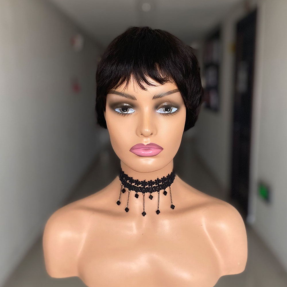 Short Straight Human Hair Wigs - Short Pixie Cut Wig Human Hair Cheap review and price