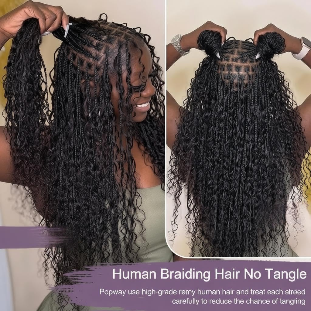 Human Braiding Hair For Boho B - Water Wave Bulk Human Hair For Braiding review and price