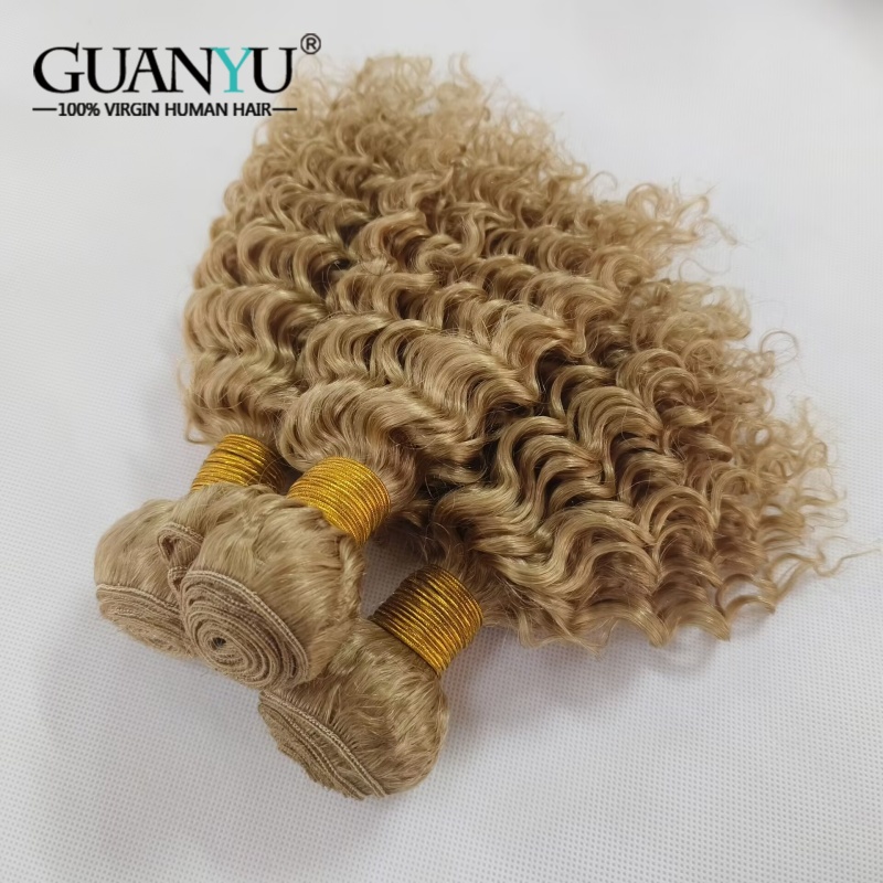 #27 Honey Blonde Deep Wave Omb - Deep Wave 3 Bundles With Closure review and price