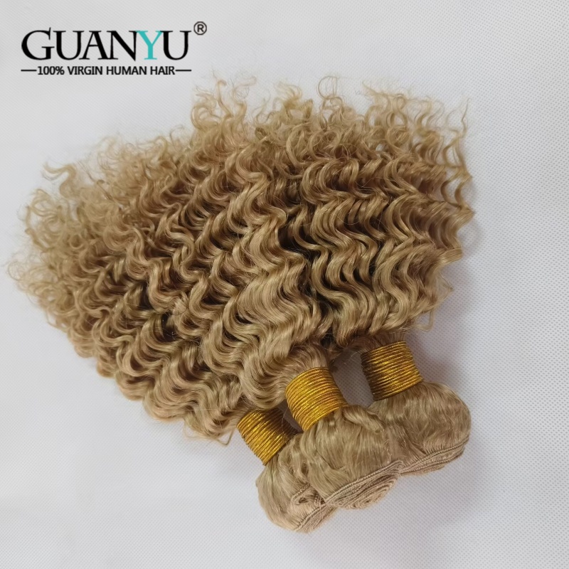 #27 Honey Blonde Deep Wave Omb - Deep Wave 3 Bundles With Closure review and price