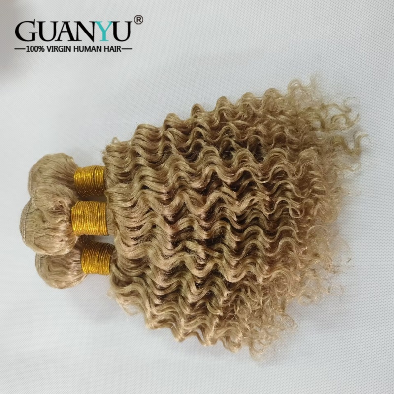 #27 Honey Blonde Deep Wave Omb - Deep Wave 3 Bundles With Closure review and price