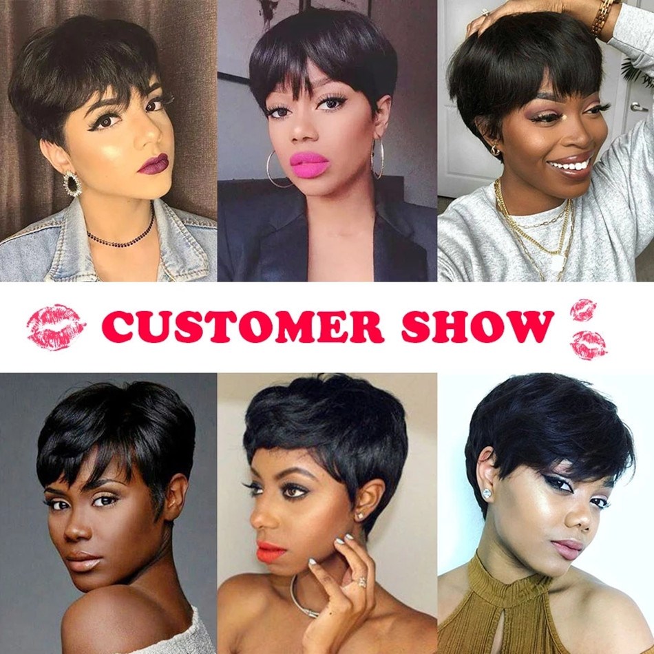 Short Bob Pixie Cut Wig Pixie  - Short Pixie Cut Wig Human Hair Cheap review and price