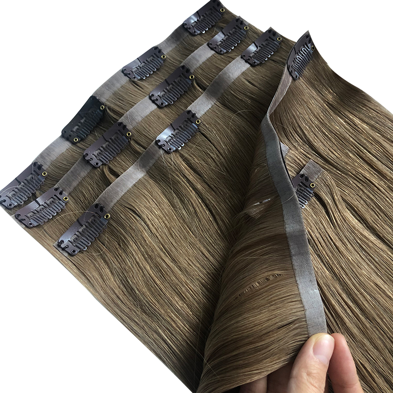 Straight Invisible PU Clip In  - Seamless Clip In Hair Extensions Human Hair review and price