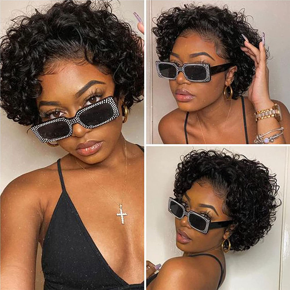 Short Pixie Cut Wig Curly Huma - Short Pixie Cut Wig Human Hair Cheap review and price