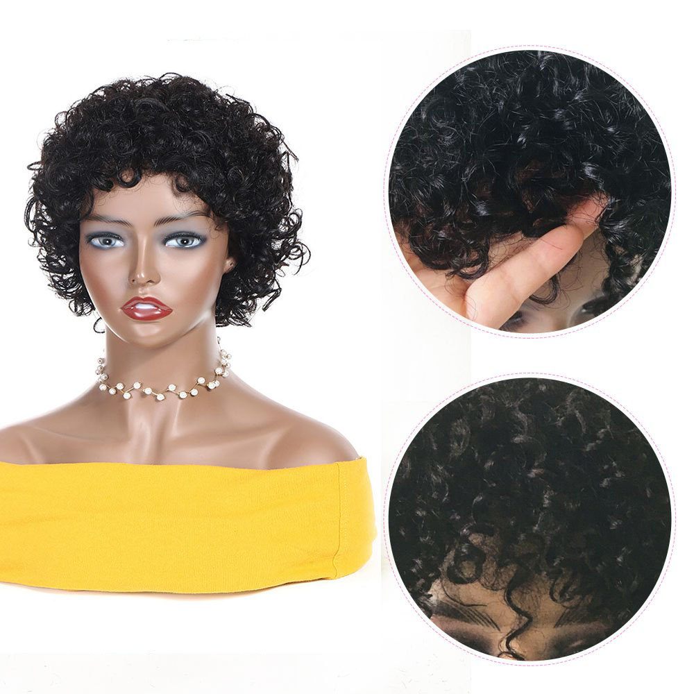 Short Pixie Cut Wig Curly Huma - Short Pixie Cut Wig Human Hair Cheap review and price