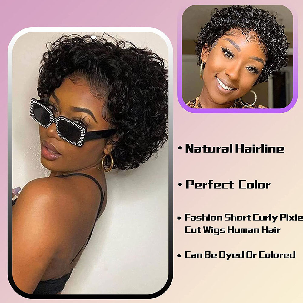 Short Pixie Cut Wig Curly Huma - Short Pixie Cut Wig Human Hair Cheap review and price