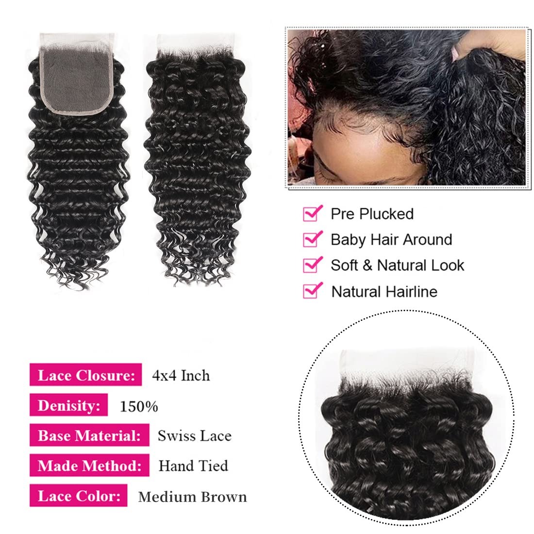 30 32 Inches Deep Wave Natural - Deep Wave 3 Bundles With Closure review and price