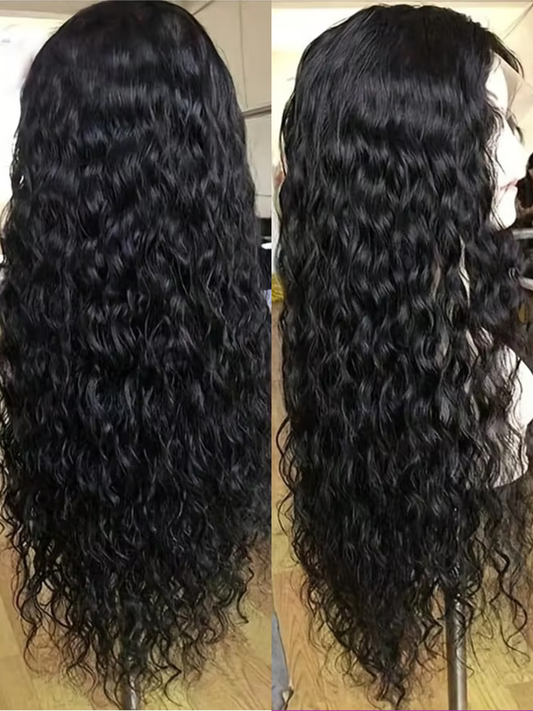 250 Density Deep Wave 4x4 Lace - Water Wave Bulk Human Hair For Braiding review and price