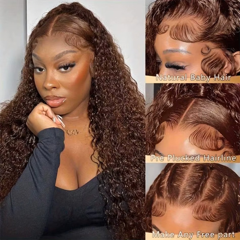 Chocolate Brown Colored 220% D - Lace Front Wigs review and price