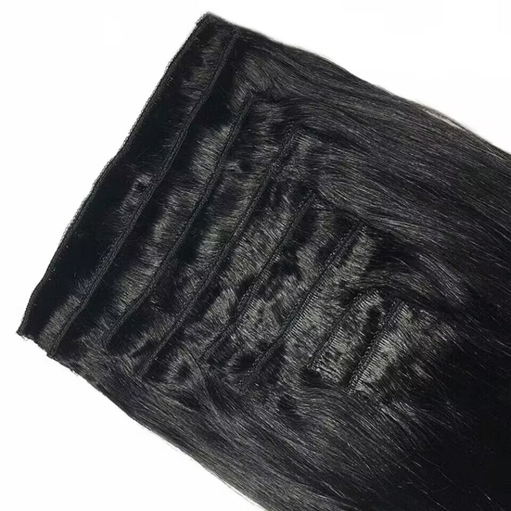Natural Straight Clip In Human - Seamless Clip In Hair Extensions Human Hair review and price