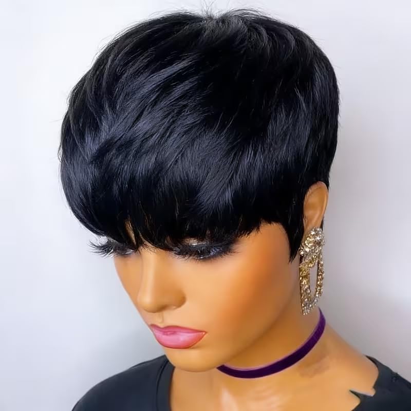 Short Pixie Cut Human Hair Wig - Short Pixie Cut Wig Human Hair Cheap review and price