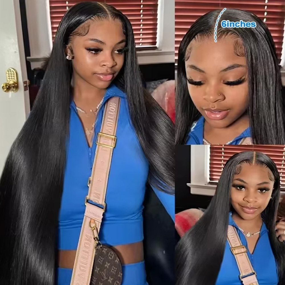 Natural Black Silky Bone Strai - Glueless Wear And Go Human Hair Wig review and price