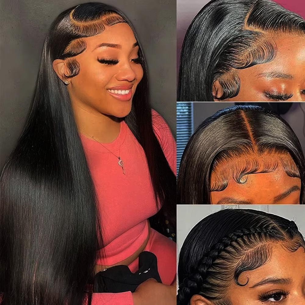 Natural Black Silky Bone Strai - Glueless Wear And Go Human Hair Wig review and price