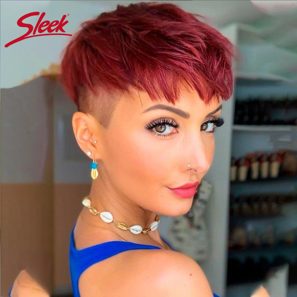 Sleek Short Pixie Cut Bob Lace - Short Pixie Cut Wig Human Hair Cheap review and price