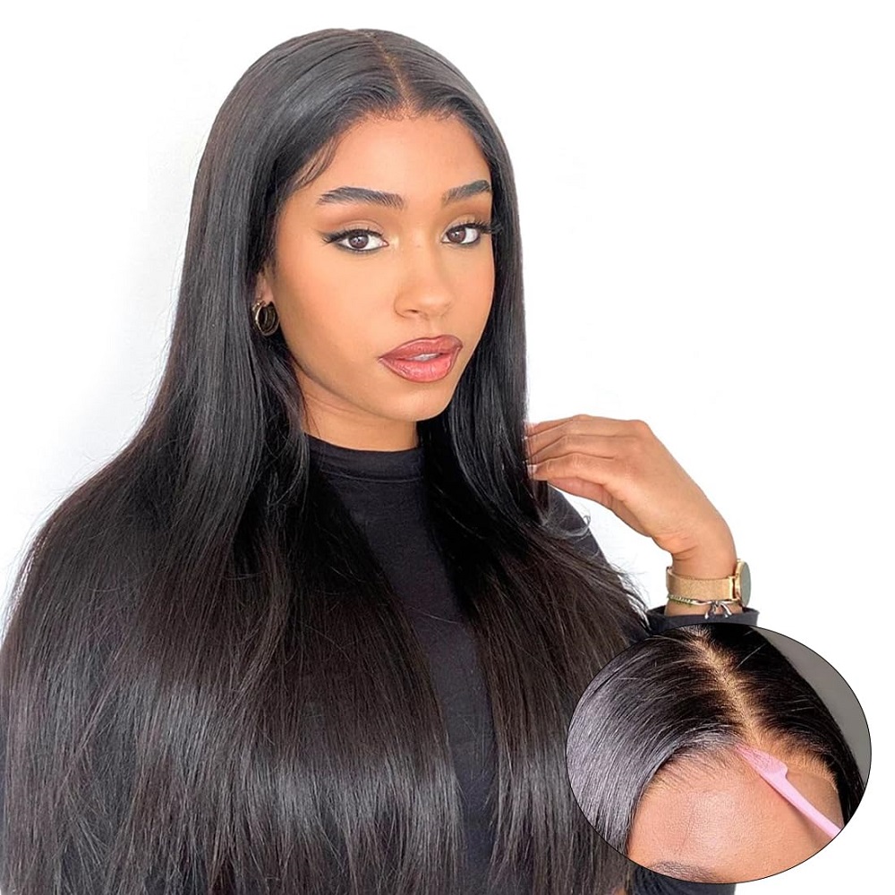 7x5 Straight Lace Wigs 32 inch - Glueless Wear And Go Human Hair Wig review and price