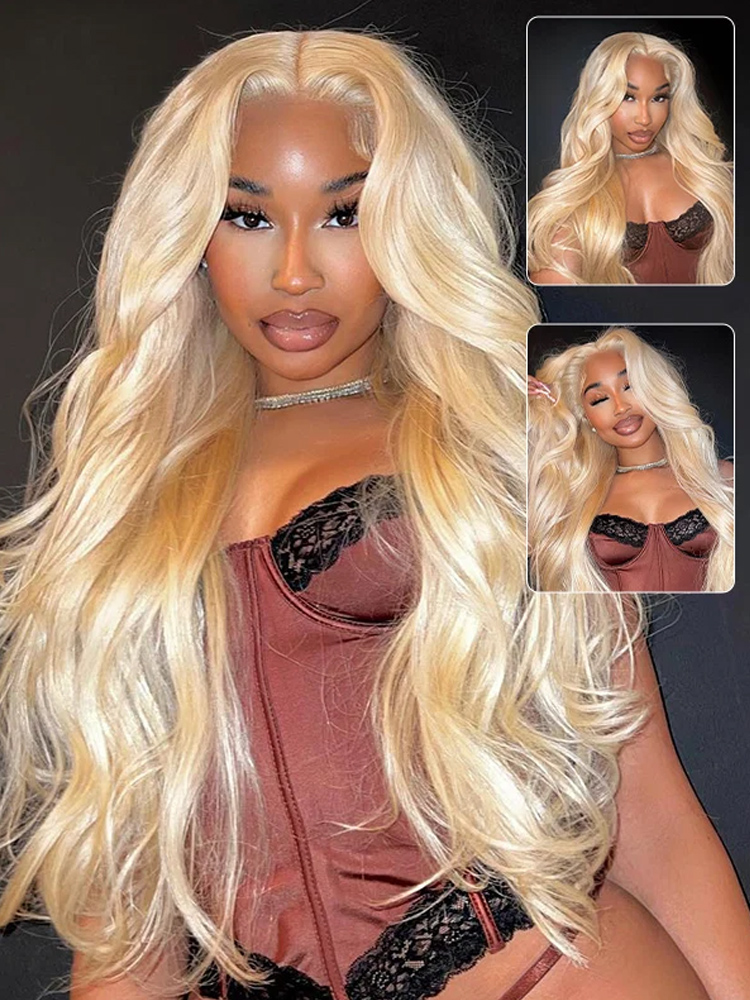 613 Honey Blonde Colored 40 In - 613 Blonde Body Wave Lace Front Wig review and price