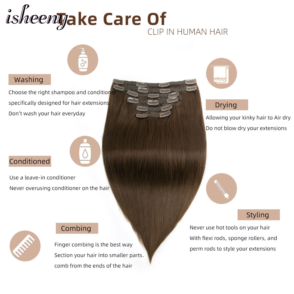 Isheeny 140-240G Volume Clip I - Seamless Clip In Hair Extensions Human Hair review and price