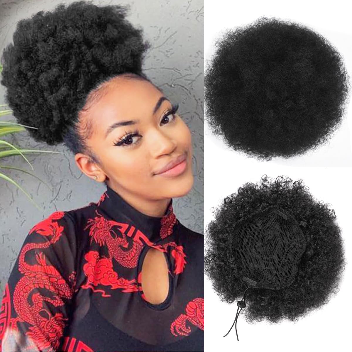 Afro Puff Drawstring Ponytail  - Drawstring Afro Curly Puff Ponytail review and price