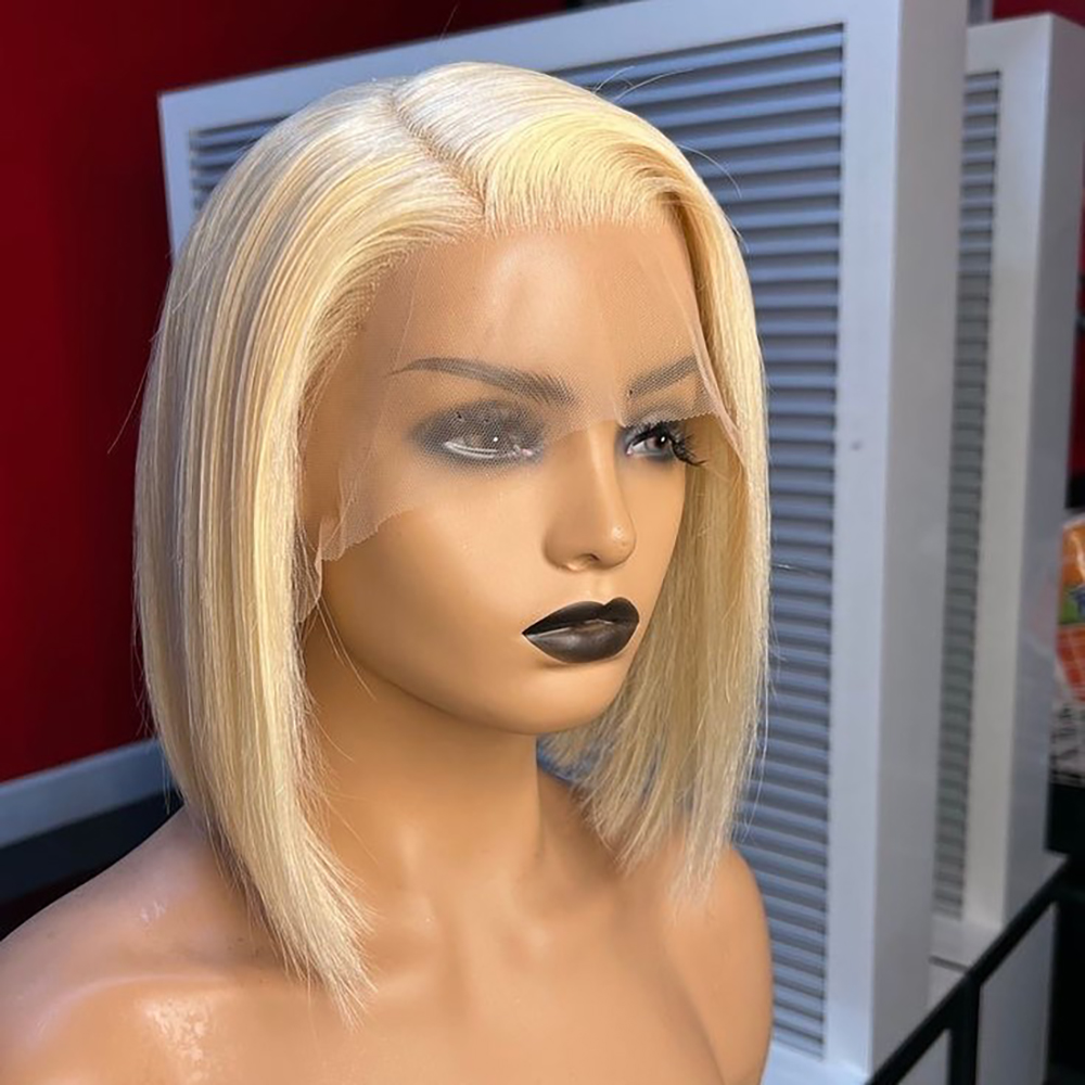 613 Blonde Straight 13x4 Lace  - Pre Parted 13X4 Lace Front Bob Wig review and price
