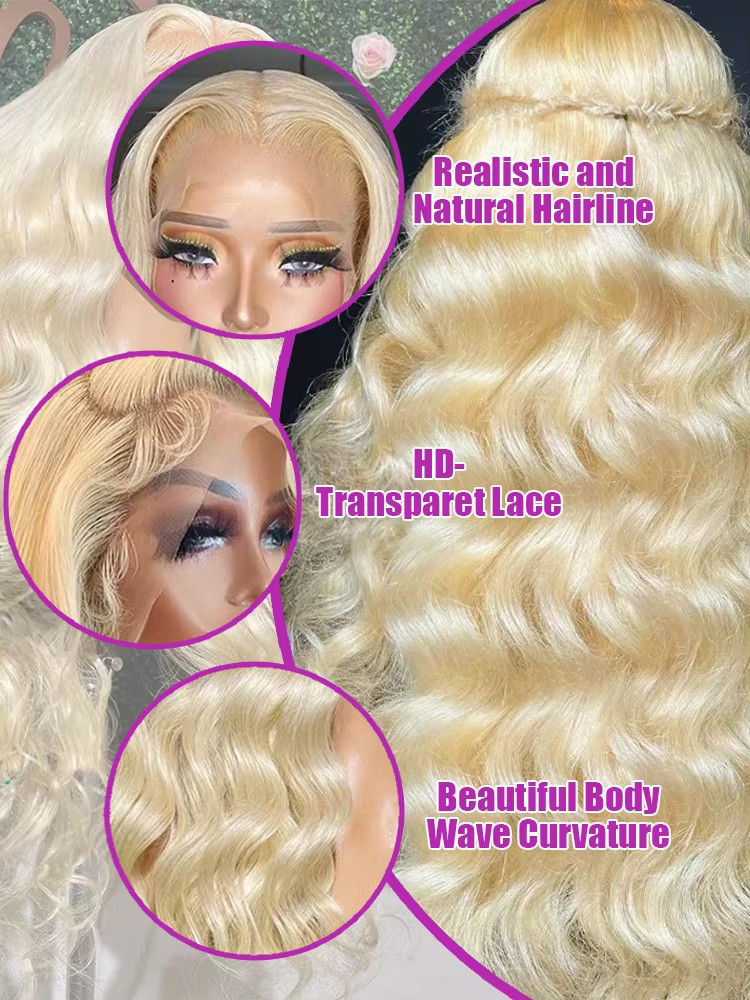 30 40 Inches 613 Honey Blonde  - 613 Blonde Body Wave Lace Front Wig review and price