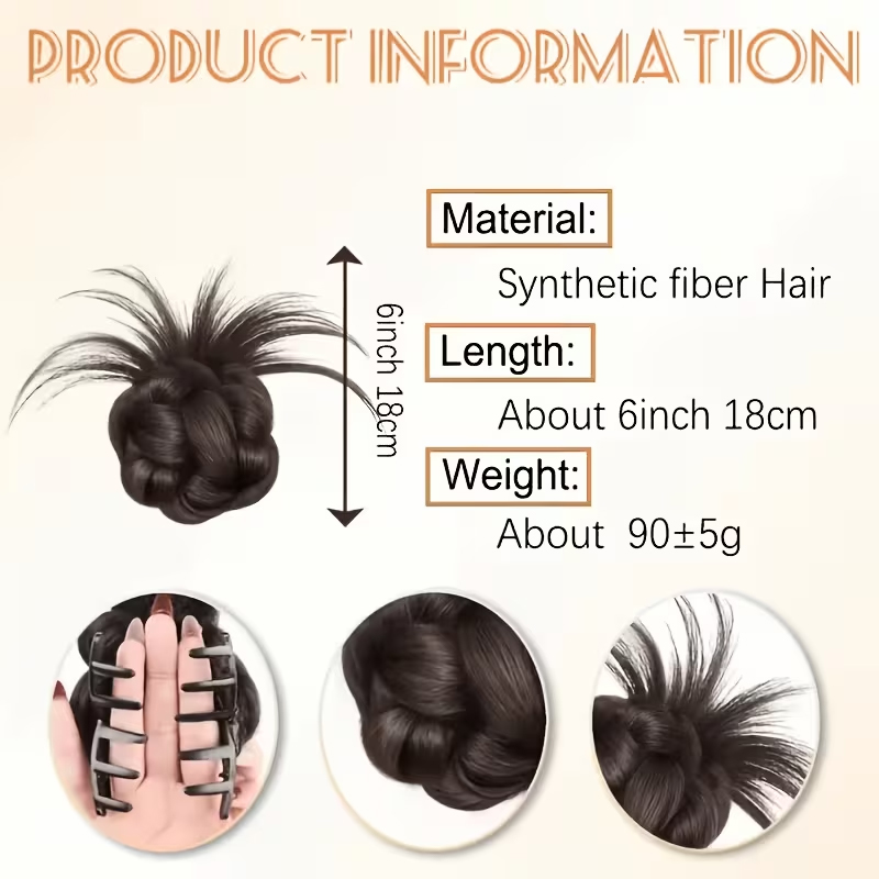 Fluffy Spiky Messy Bun Hair Pi - Claw Clip Messy Bun Hair Piece review and price