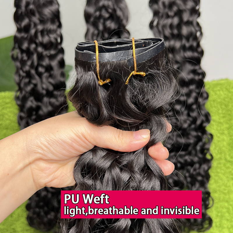 Water Wave Clips In Human Hair - Seamless Clip In Hair Extensions Human Hair review and price