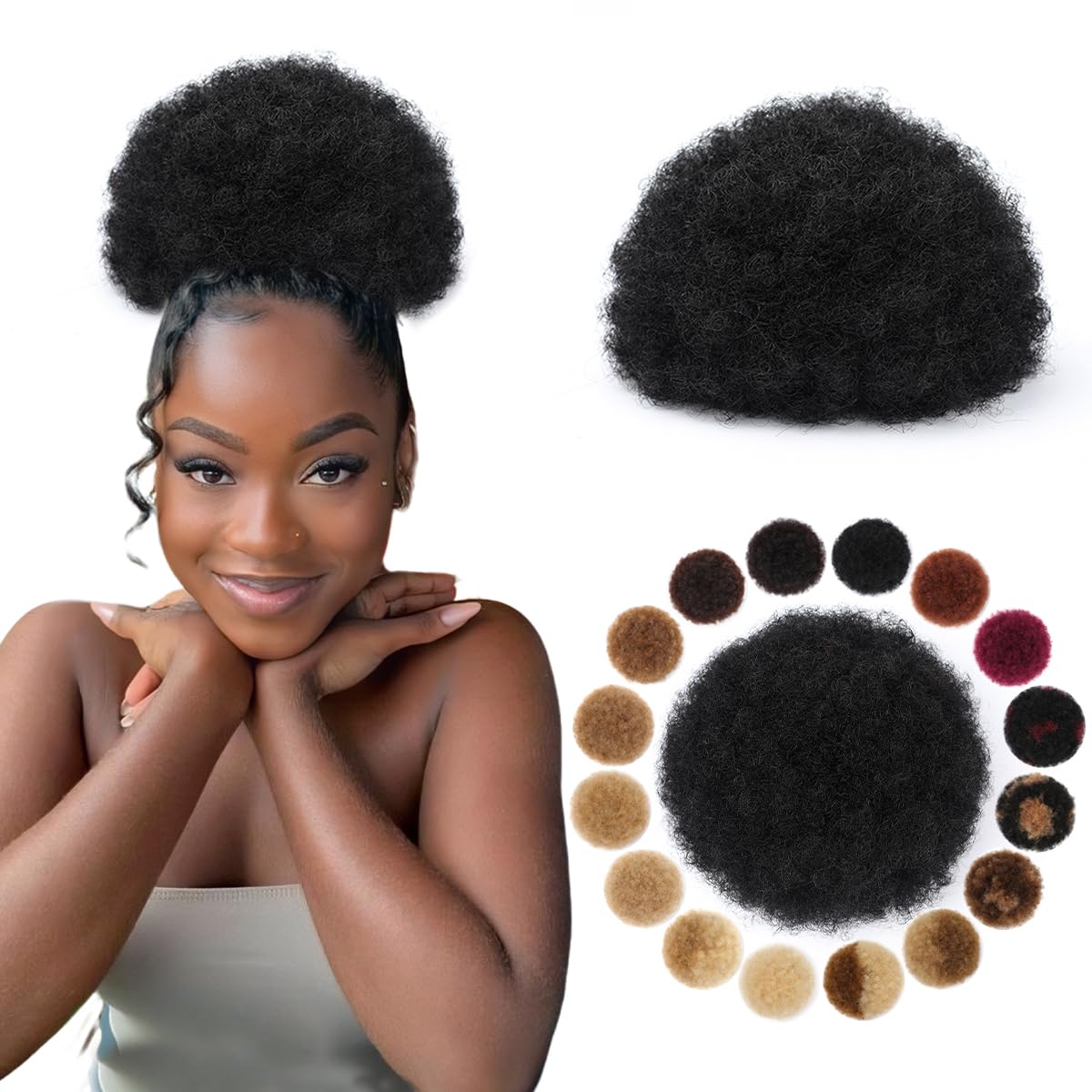 Afro Puff Synthetic Drawstring - Drawstring Afro Curly Puff Ponytail review and price