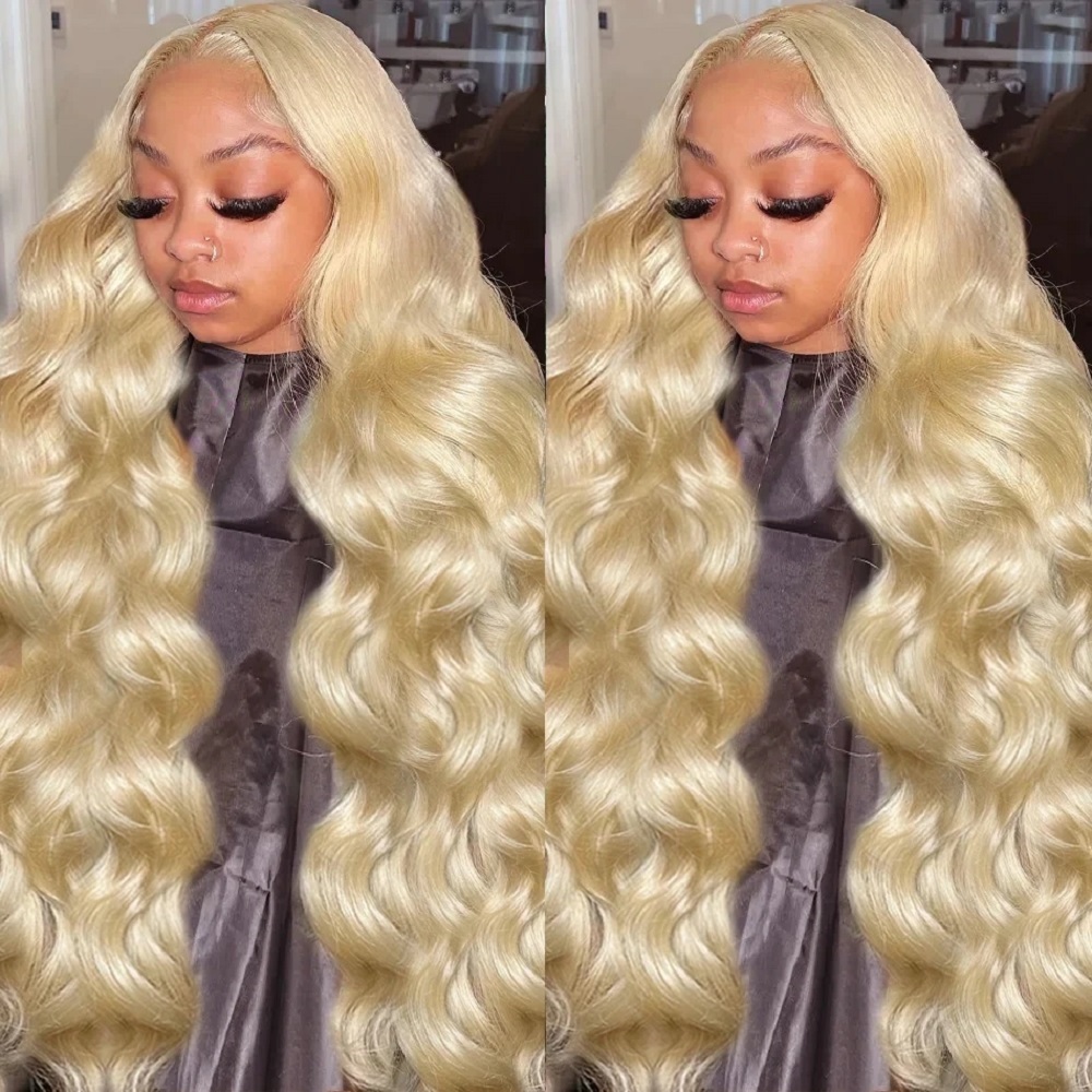 46 Inch HD Blonde 13x4 Lace Fr - 613 Blonde Body Wave Lace Front Wig review and price