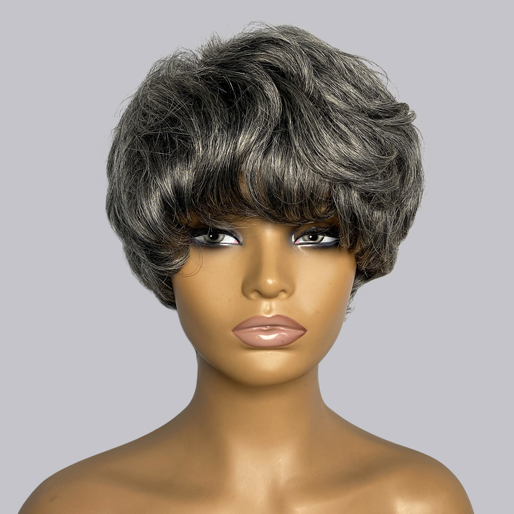 Pixie Cut Human Hair Wigs Gray - Short Pixie Cut Wig Human Hair Cheap review and price