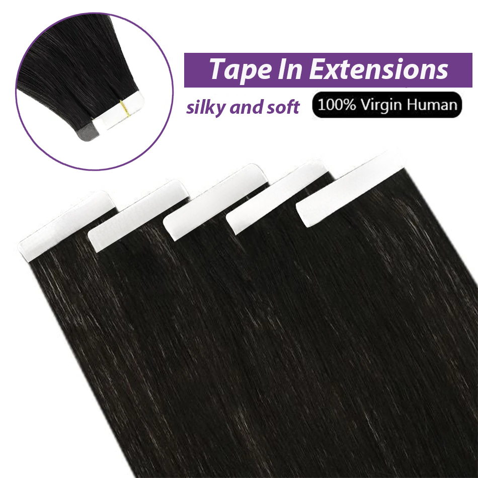 Straight Tape In Hair Extensio - Invisible Tape In Extensions Real Hair review and price