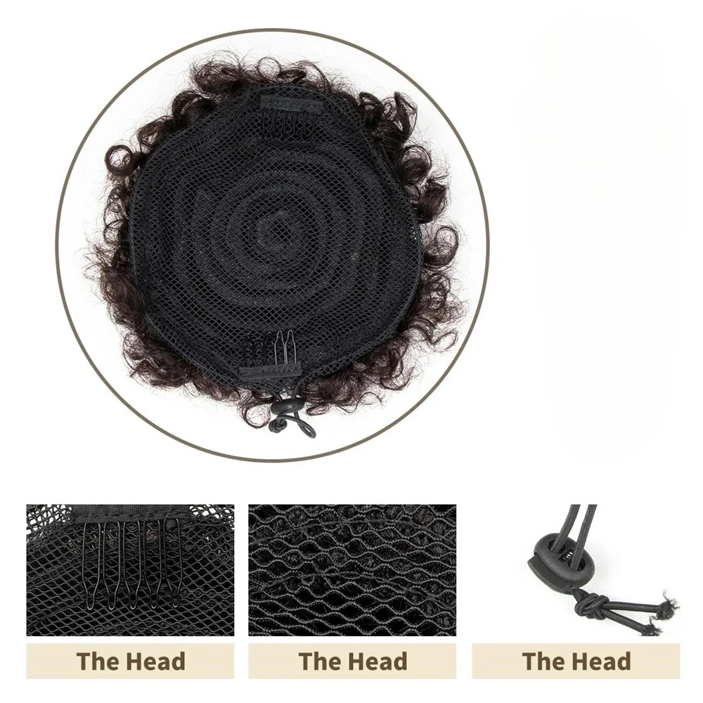 1PC/Pack Kids Hair Puff Natura - Drawstring Afro Curly Puff Ponytail review and price