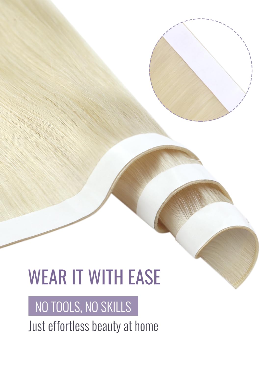 Moresoo Tape in Weft Hair Exte - Invisible Tape In Extensions Real Hair review and price