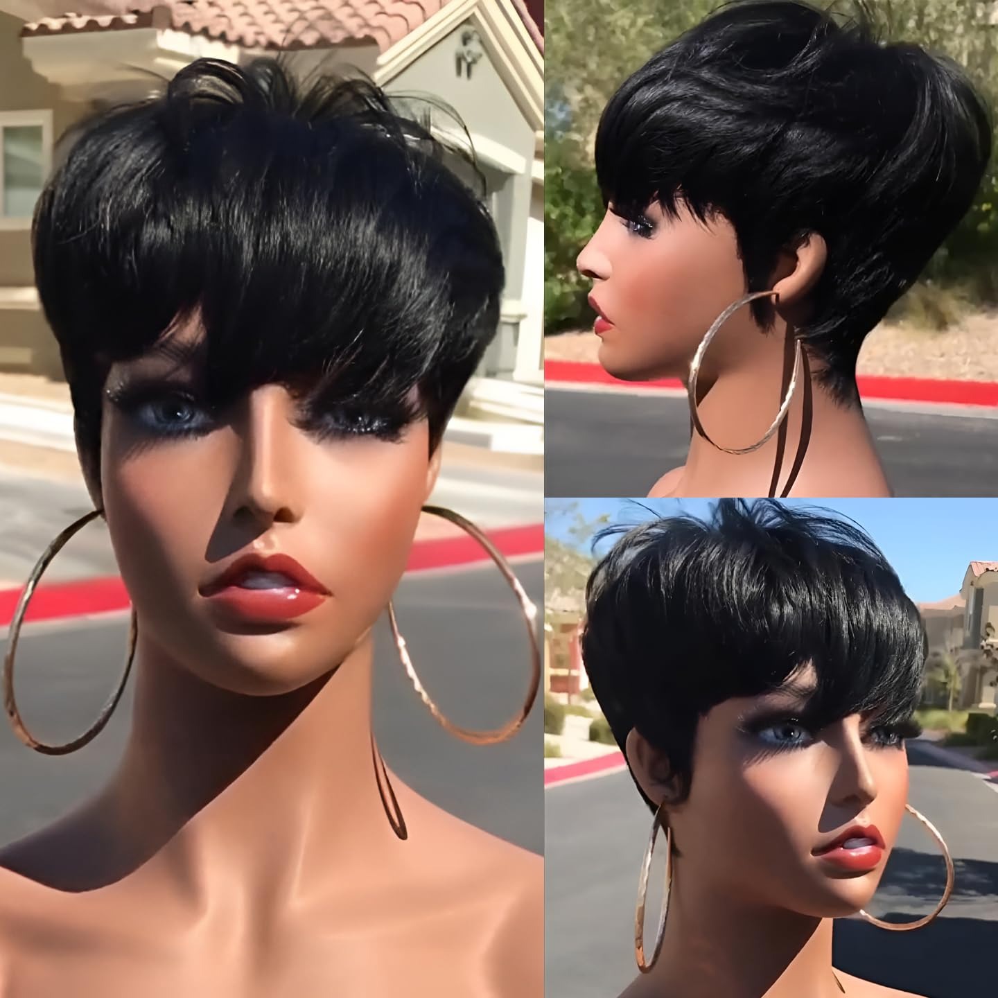 Short Human Hair Wigs Pixie Cu - Short Pixie Cut Wig Human Hair Cheap review and price