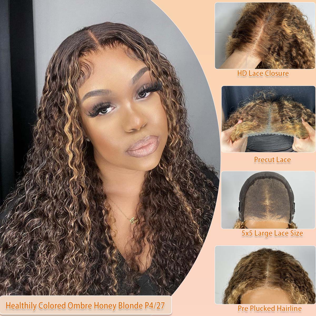 Wear & Go Wig P427 Honey Blond - Glueless Wear And Go Human Hair Wig review and price